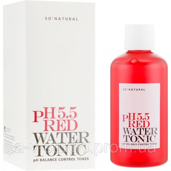 

Слабокислотный тонер для лица So Natural Red Water Toner