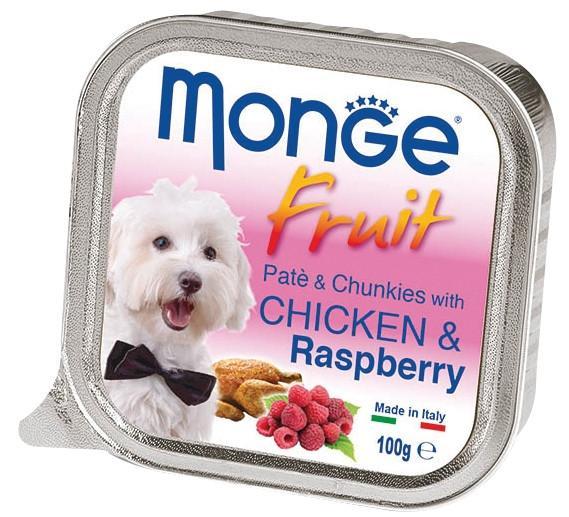 

Monge Dog Fruit 100 гр х 12 шт влажный корм для собак с курицей и малиной