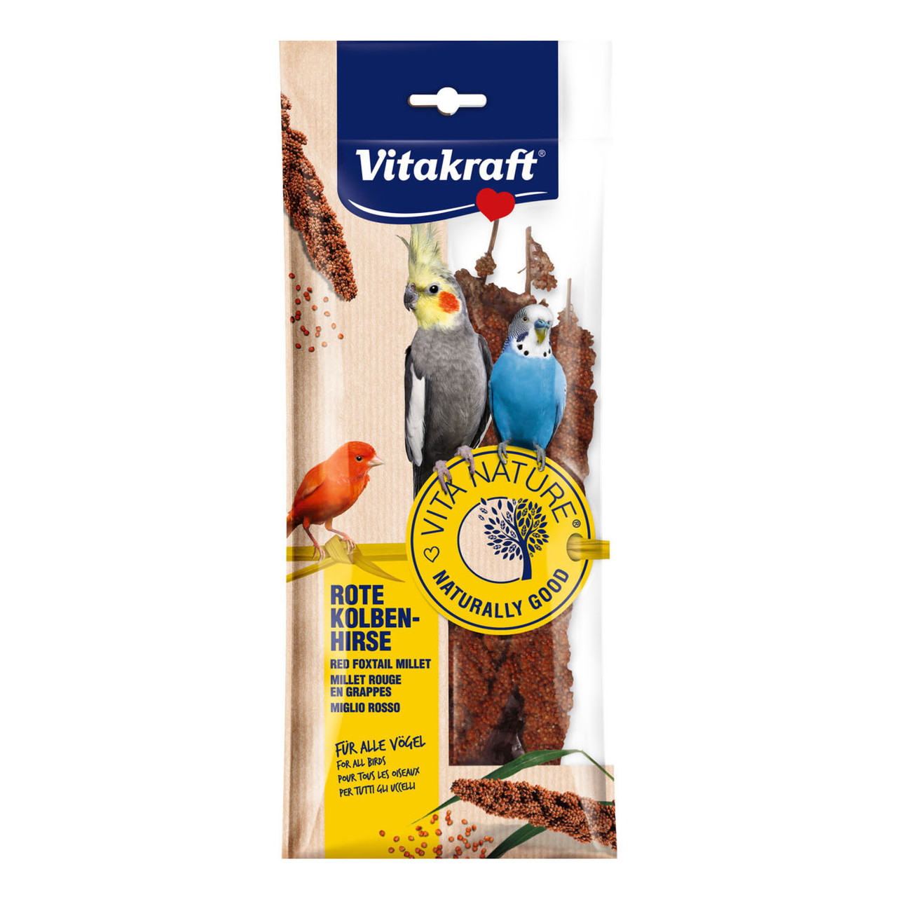 

Лакомство для птиц Vitakraft «VITA Nature Red Foxtail Millet» 80 г (красное просо)