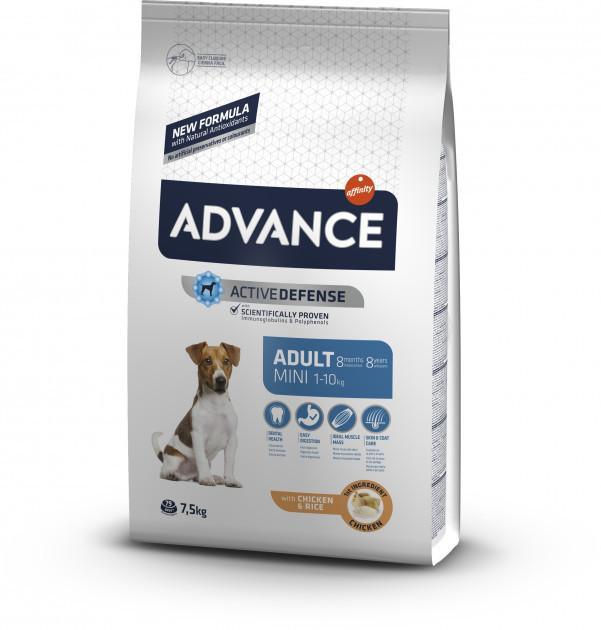 

Сухой корм для собак Advance Dog Mini Adult 7.5 кг. для взрослых собак малых пород с курицей и рисом