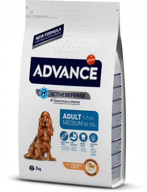 

Сухой корм для собак Advance Dog Medium Adult 3 кг. для взрослых собак средних пород, курица и рис