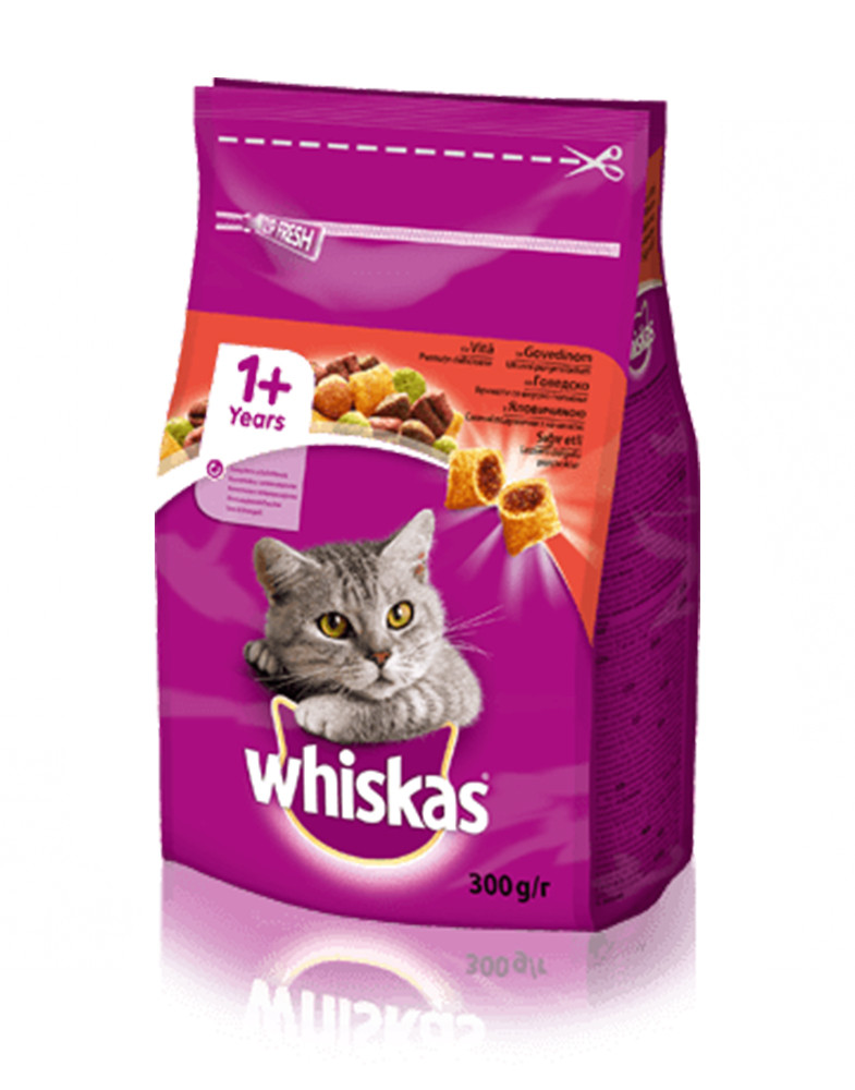

WHISKAS Для взрослых кошек с говядиной