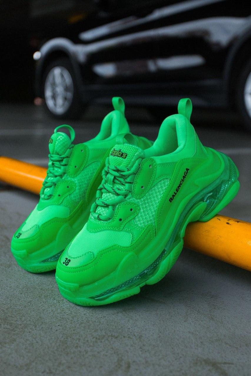 

Зеленые женские Кроссовки Balenciaga Triple S 37, Зелёный