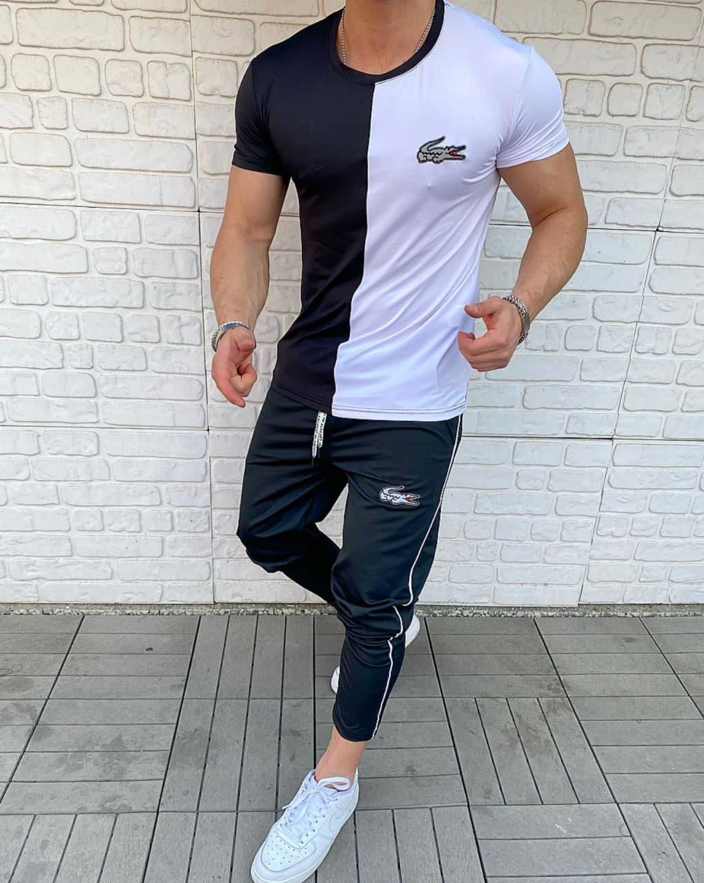 Спортивний костюм Lacoste футболка і штани чоловічий одяг стильний костюм