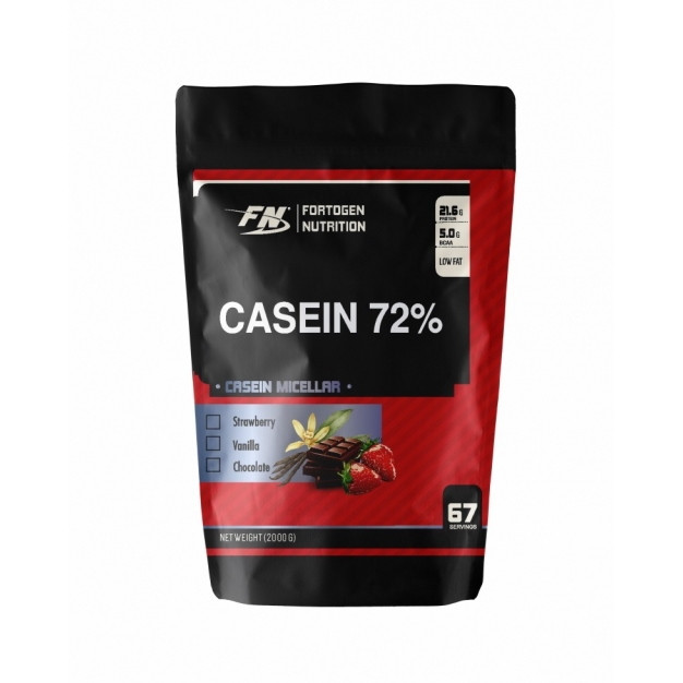 

Протеин Fortogen Nutrition Casein Protein 72%, 2 кг Клубника