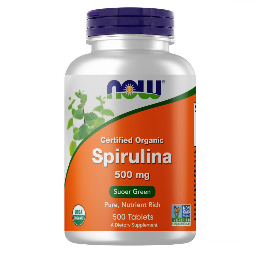 

Натуральная добавка NOW Spirulina 500 mg, 500 таблеток