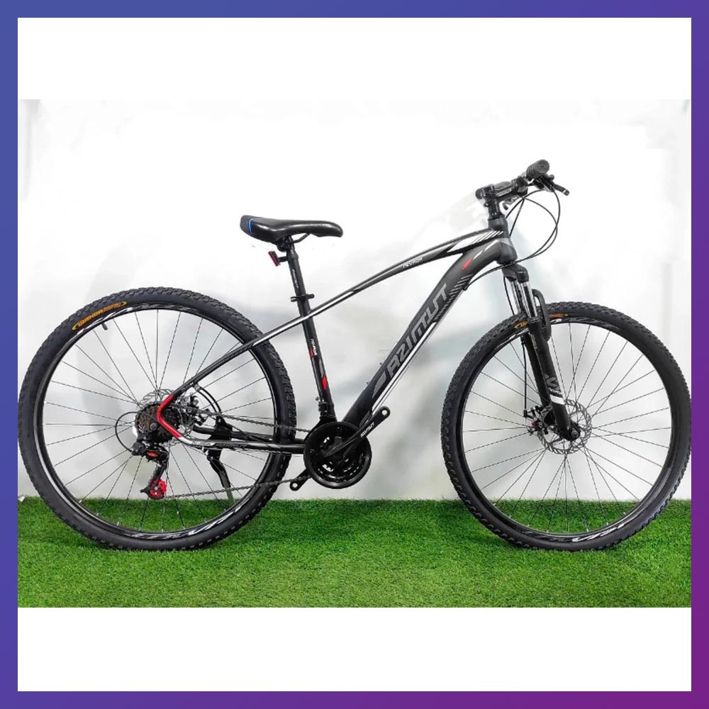 Велосипед гірський двоколісний одноподвесный сталевий Azimut Nevada 26 GD 26 дюймів 15.5 рама чорно-білий