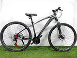 Велосипед гірський двоколісний одноподвесный сталевий Azimut Nevada 26 GD 26 дюймів 15.5 рама чорно-білий, фото 2