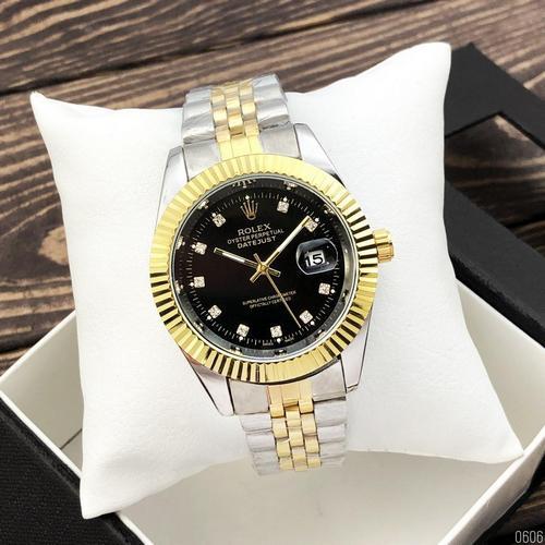 

Часы наручные Rolex Date Just Silver-Gold-Black