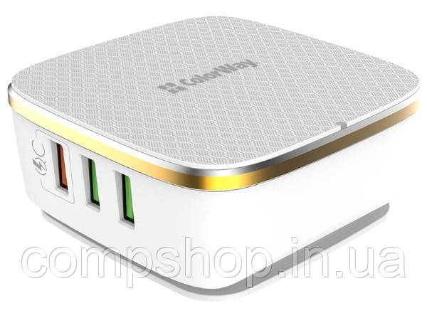 

Пристрій зарядний мережевий Сolorway 6USB (1QC3.0 + 5 AUTO ID) 7A (35W) білий (код 115300)