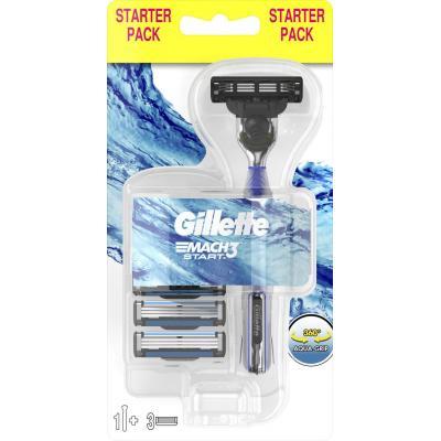 

Бритва Gillette Mach3 Start с Ручкой Aqua-Grip с тремя сменными насадками (7702018464005