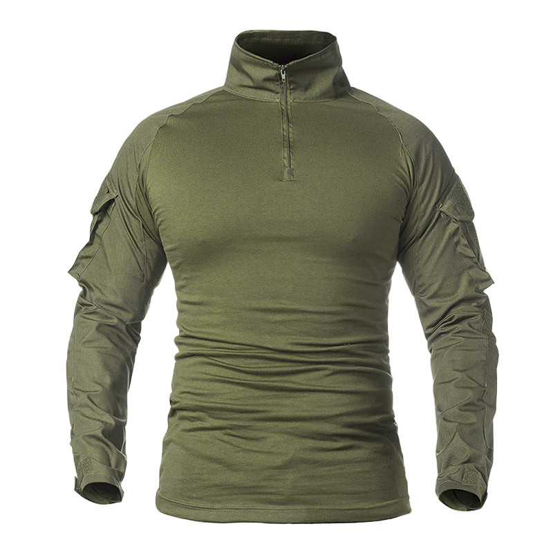 

Тактическая рубашка Lesko A655 Green 2XL (38 р.) кофта с длинным рукавом камуфляжная армейская для военных