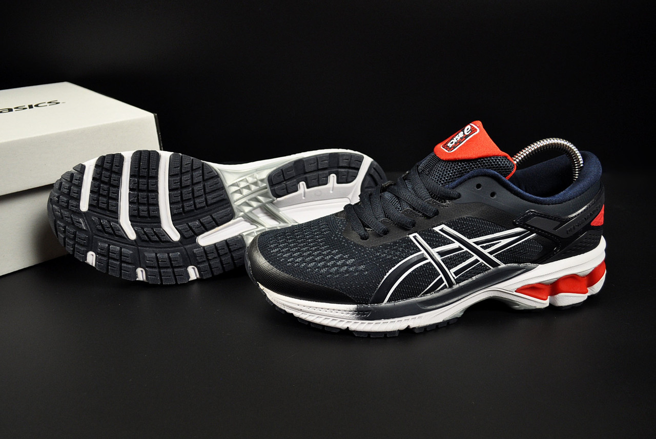 

Кроссовки мужские Asics Gel-Kayano 26 синие, Асикс, дышащий материал, прошиты. Код KR-20966 43, Синий