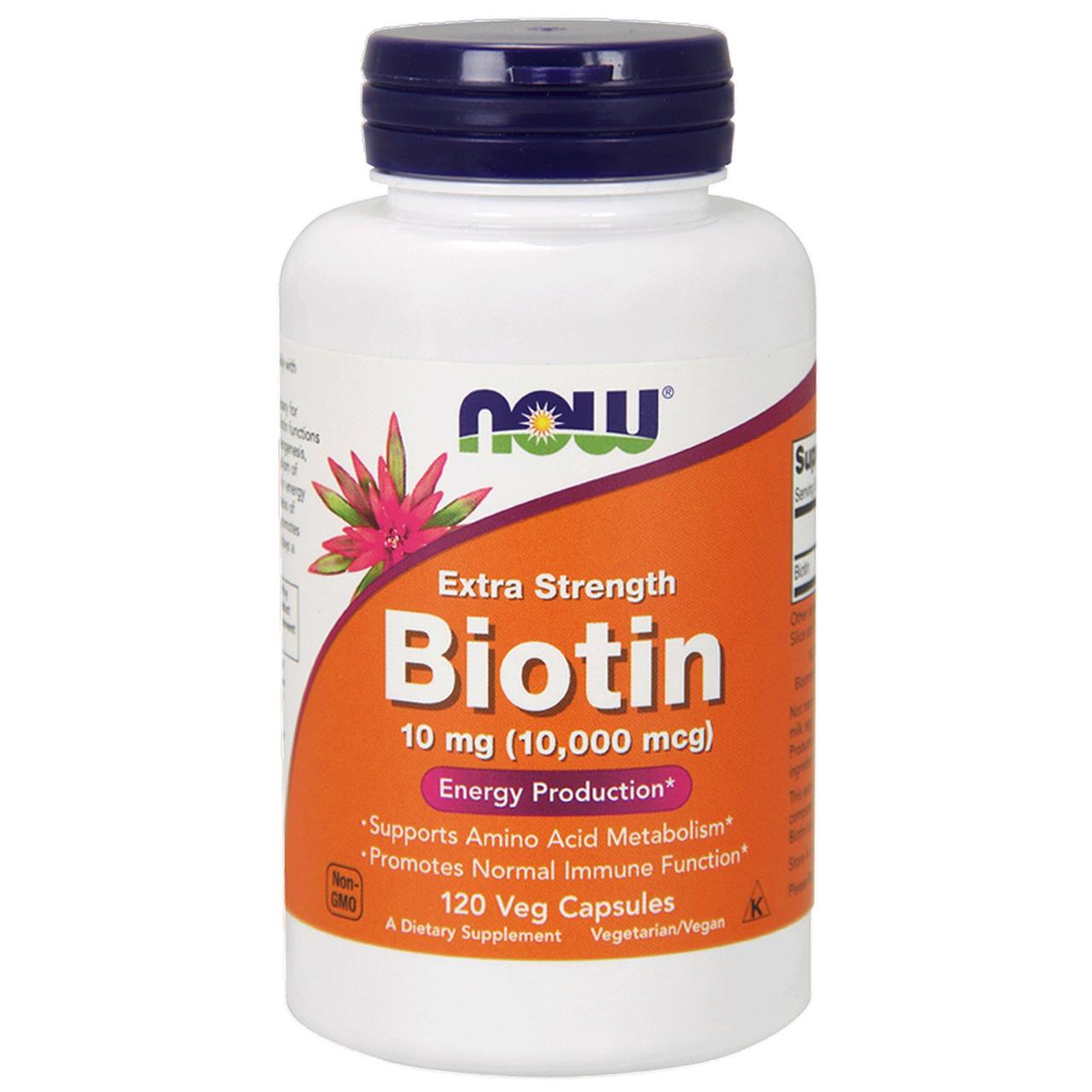 

Биотин 10 мг Now, Biotin 10 mg Now Foods, 120 caps