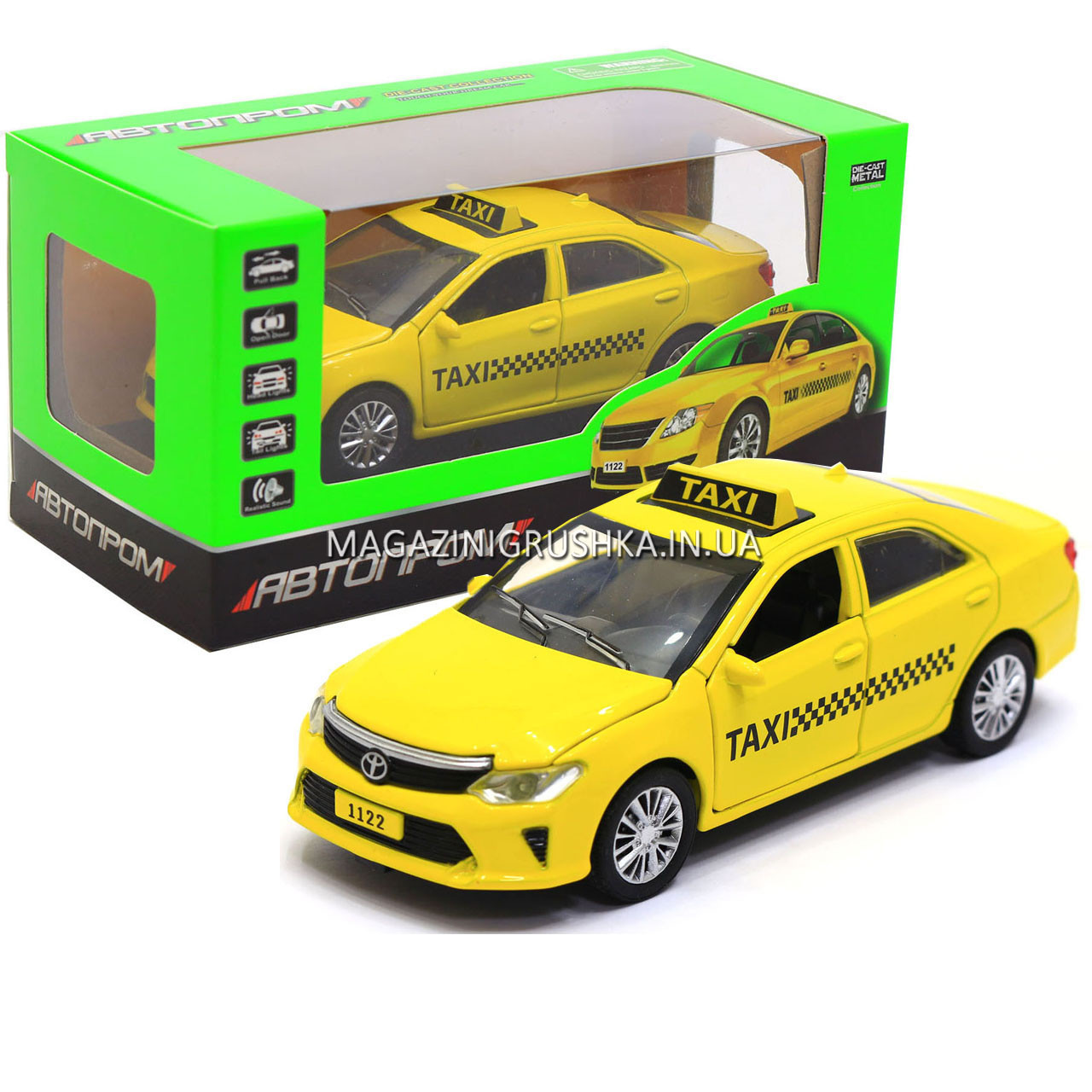 

Машинка игровая автопром «Taxi» (Такси) 7843, Желтый