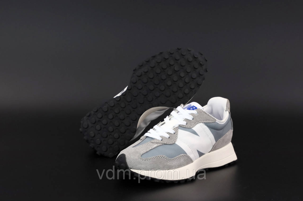 

Кроссовки мужские New Balance 327в стиле Нью Баланс, замша , код KD-12526. Серые 43, Серый