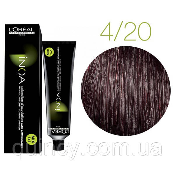 

Крем-краска для волос L'Oreal Professionnel INOA 4/20 Сливовый 60 мл