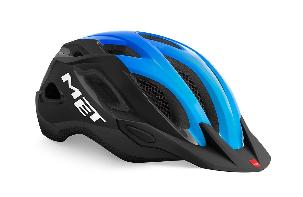 

Шолом MET Crossover Black Cyan | Glossy
