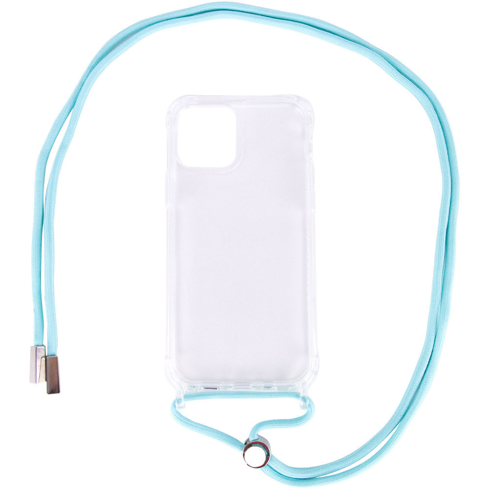 

Чехол TPU Crossbody Transparent для Apple iPhone 11 (6.1"), Бирюзовый