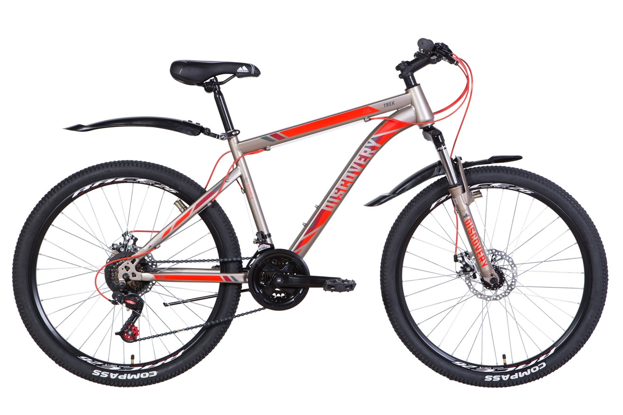 

Велосипед 26" Discovery TREK DD 2021 (серо-красный (м))