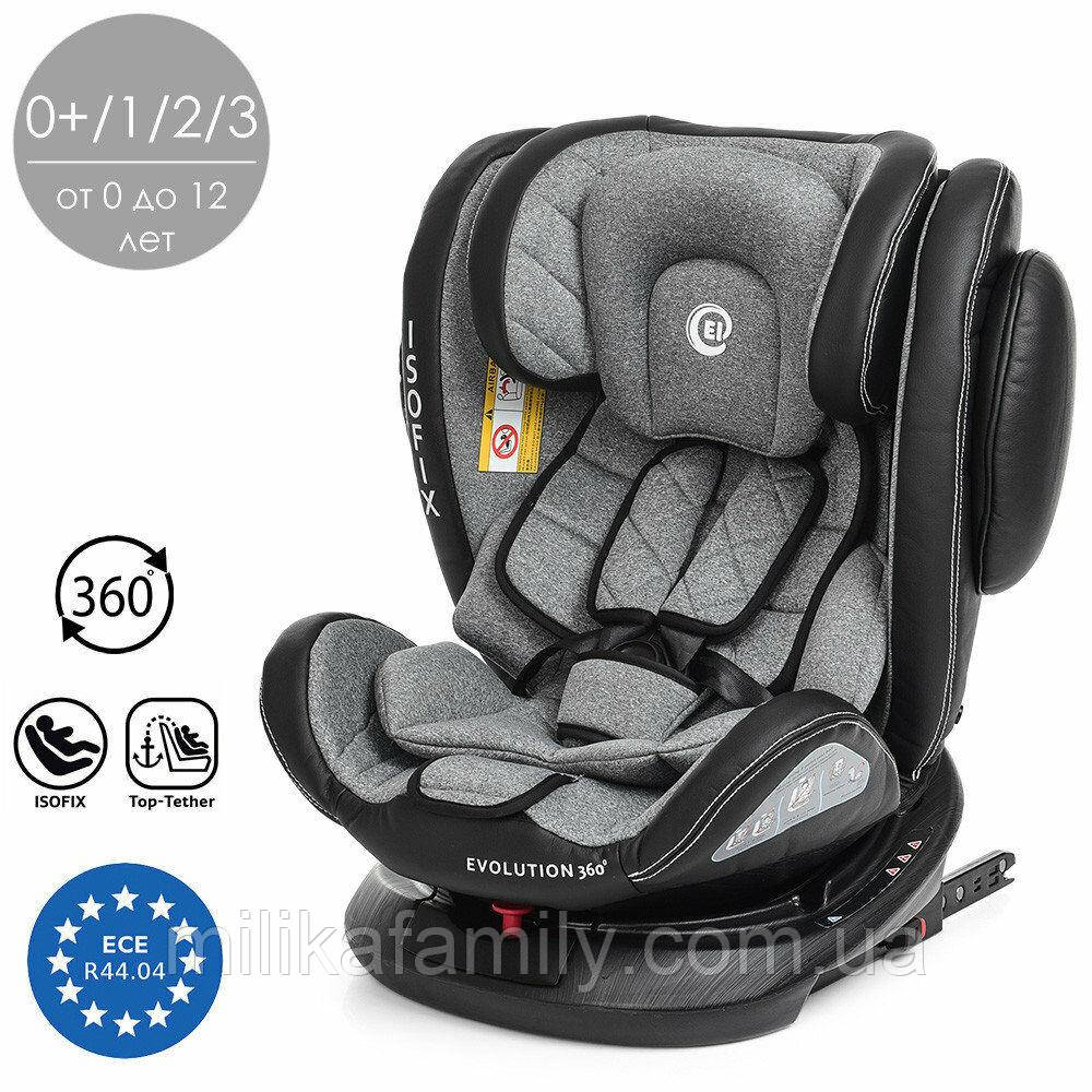 

Автокресло ISOFIX ME 1045 EVOLUTION 360° Royal Gray, группа 0+/1/2/3, 0-36 кг, изофикс, серое