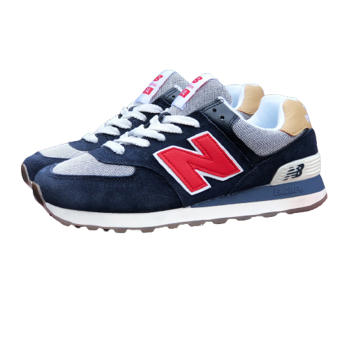 

Мужские New Balance 574 замшевые кроссовки Нью Баланс 574 Темно-синий/Красный 43