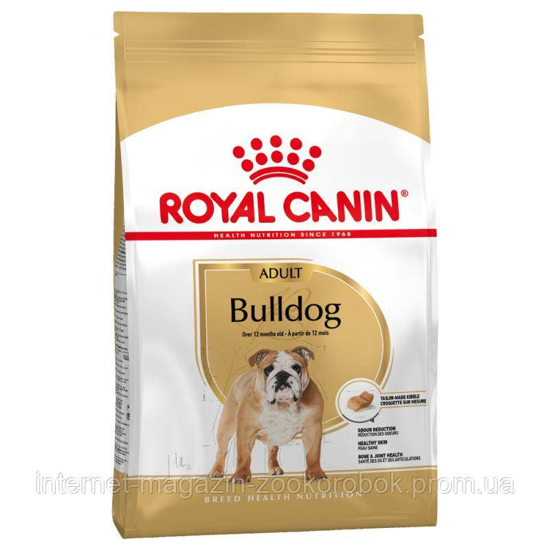 

Корм Royal Canin Bulldog Adult, для Бульдогов от 12 месяцев, 12 кг