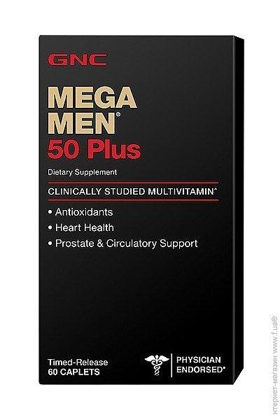 

Витамины для мужчин GNC MEGA MEN 50 PLUS 60 caplet