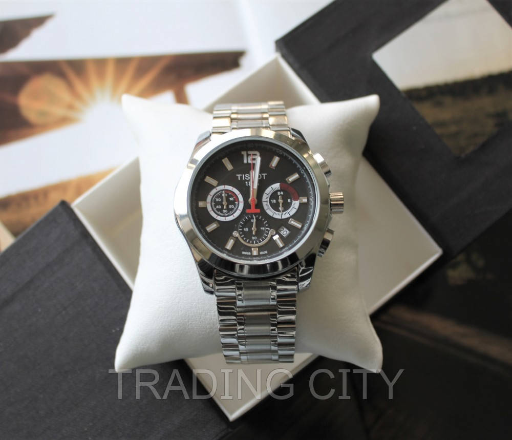 

Часы Tissot Couturier Chronograph 42 mm Silver&Black