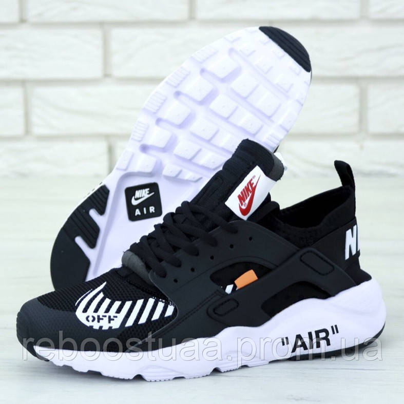 

Чоловічі кросівки Nike Air Huarache Off-White, чорно-білий, В'єтнам 45, Черно-белый