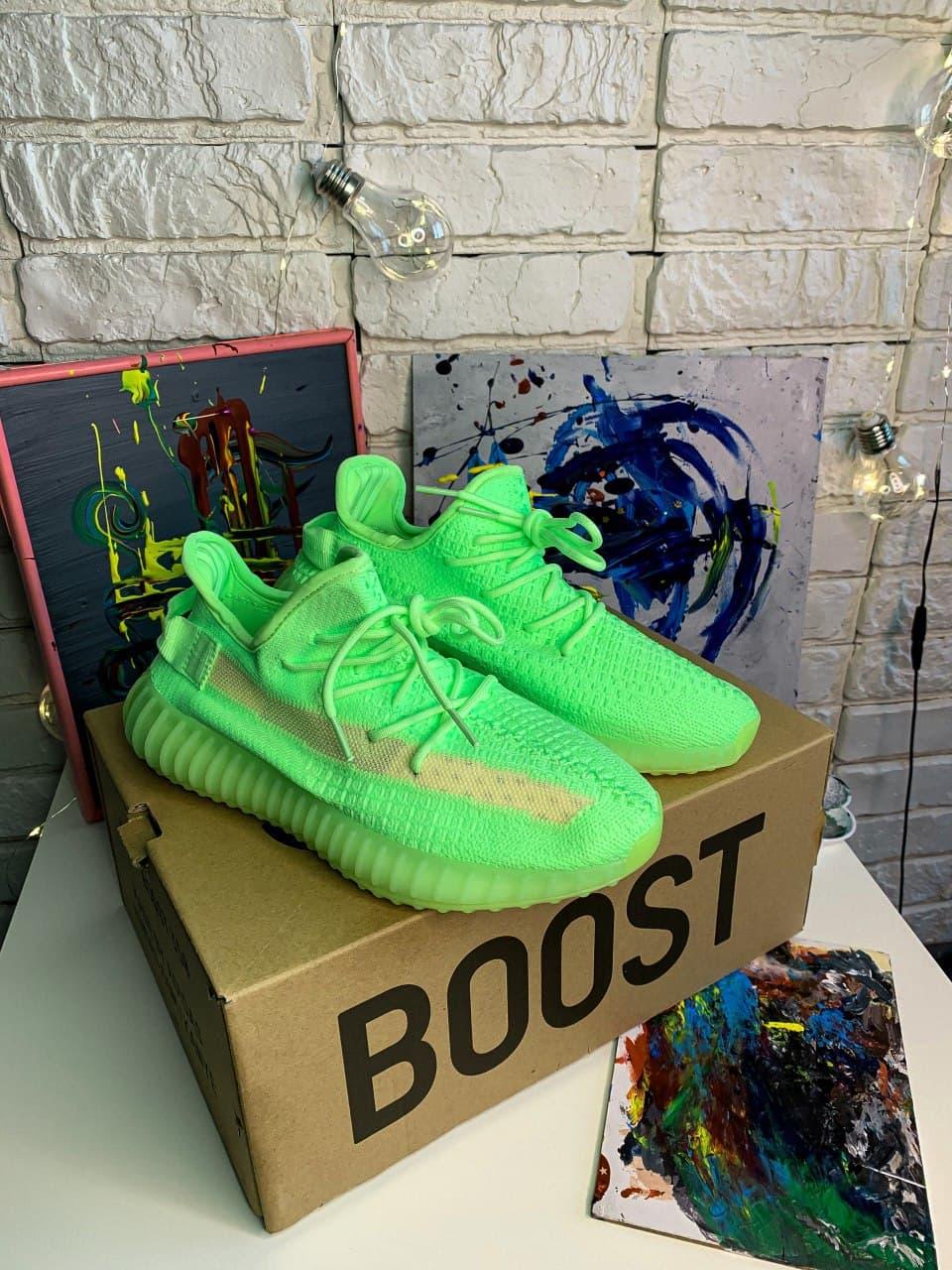 

Женские кроссовки Adidas Yeezy Boost 350 v2 Grow in Dark / Адидас Изи Буст 350 в2 Лайм 39, Салатовый