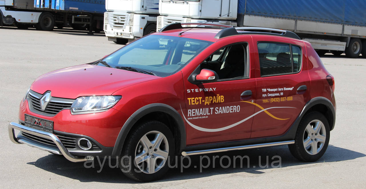 

Кенгурятник для Dacia Sandero 2013+ защита бампера дуги пороги