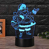3D Светильник, "Санта" Интересные подарки детям на новый год, Подарки детям на нг, Подарок для ребенка, фото 3