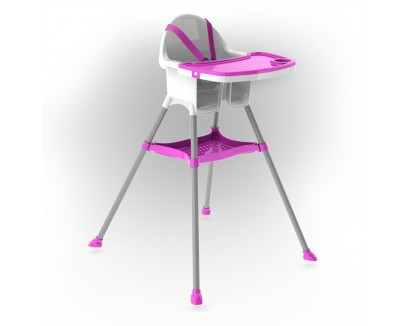 

Детский стульчик для кормления 03220/3 со столиком, Розовый