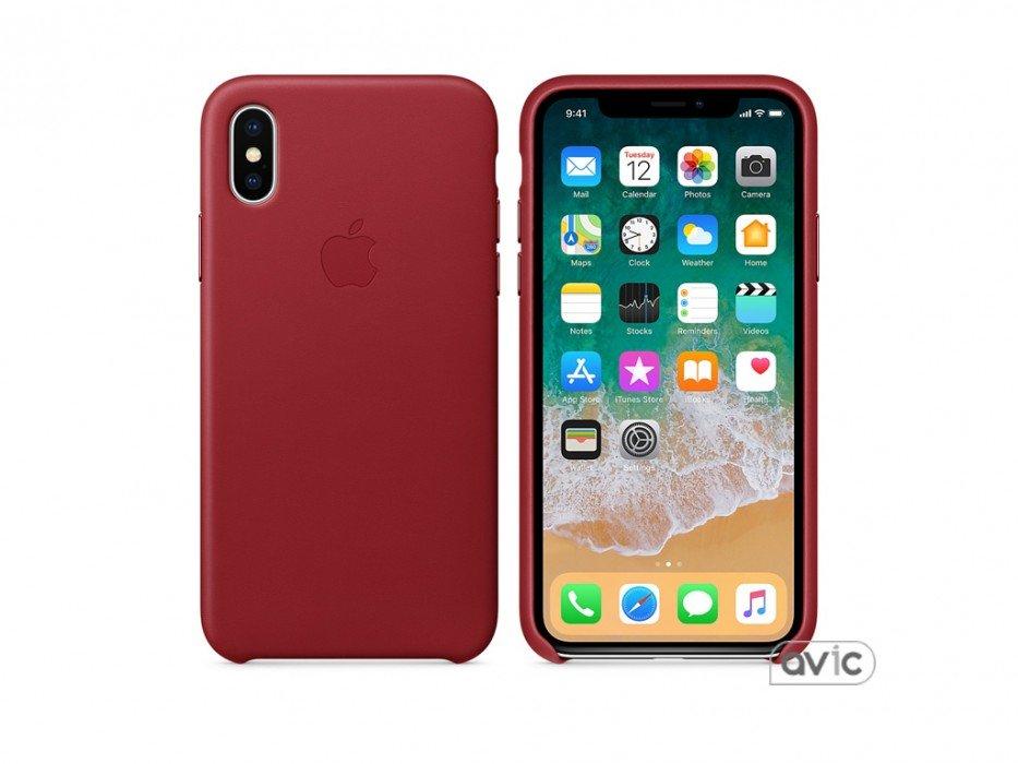 

Чехол для Apple iPhone X Leather Case PRODUCT RED (MQTE2)