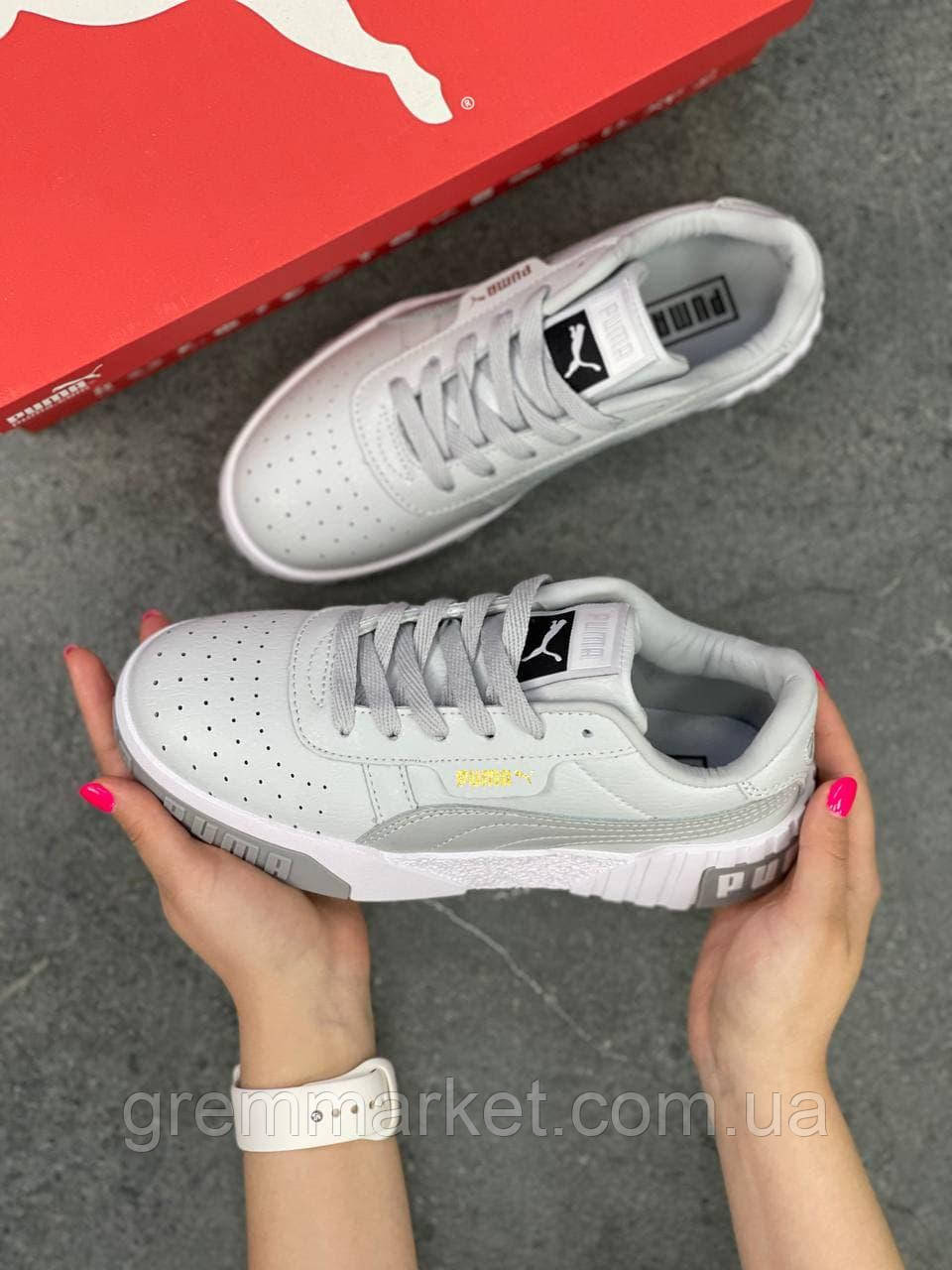 

Женские кеды кроссовки кроссовки Puma Cali Grey кроссовки пума кали серые, Серый