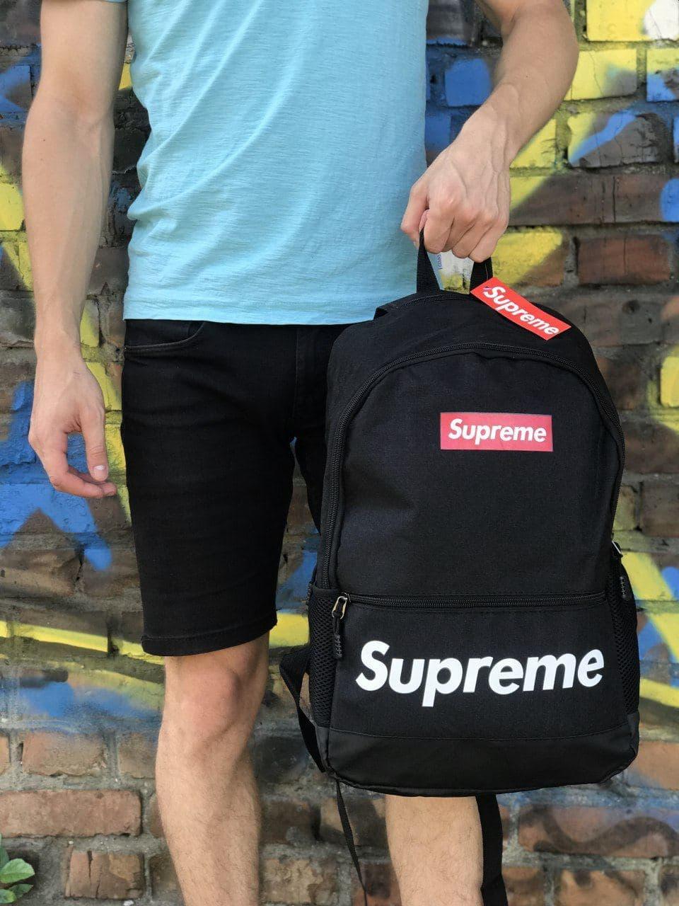 

Рюкзак Supreme (черный) 1091 качественный модный на каждый день