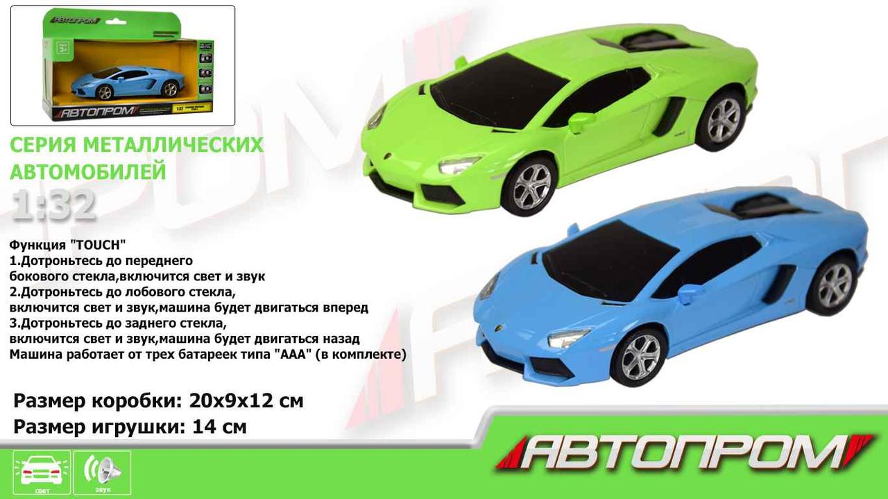 

Машина метал-пластик 7604 (48шт|2) "АВТОПРОМ",1:32 Lamborghini Aventador LP700-4, 2 цвета, свет,звук
