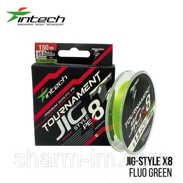 

Шнур плетеный Intech Tournament Jig Style PE X8 Lime Green 150m (0.8 (12.1lb / 5.5kg))