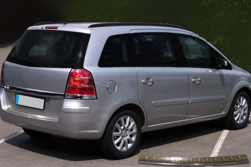 

Накладка на задний бампер OmsaLine (нерж.) Opel Zafira B 2006-2011 гг. / Накладки на задний бампер Опель