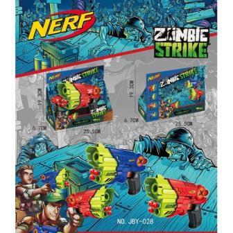 

Бластер JBY-028 NERF Zombie strike з м'як.патронами 2кол.кор.25,5*6,7*19,3 /96/