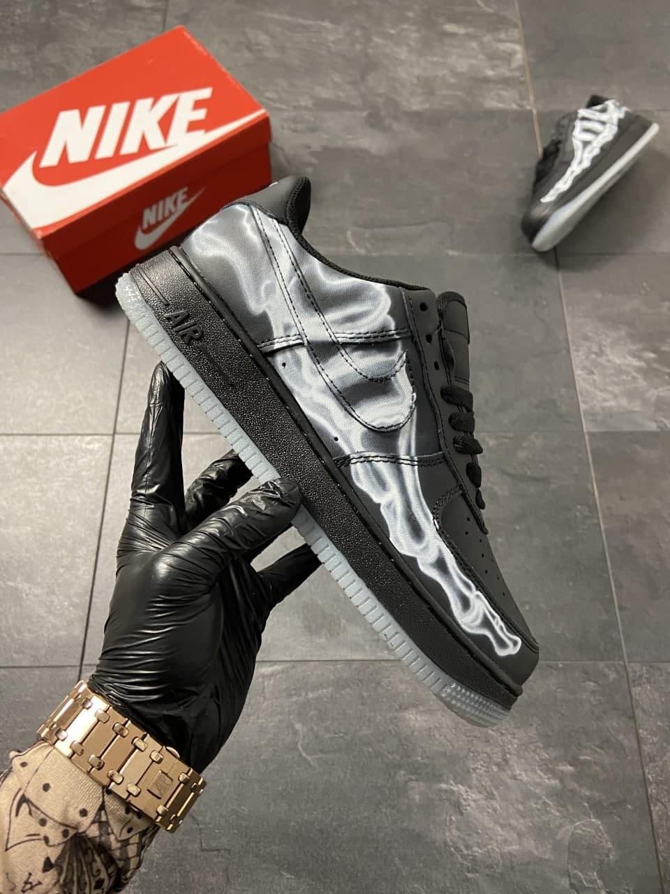 

Мужские Кроссовки Nike Air Force Skeleton Black / Найк Аир Форс Скелетон Черные 44, Черный