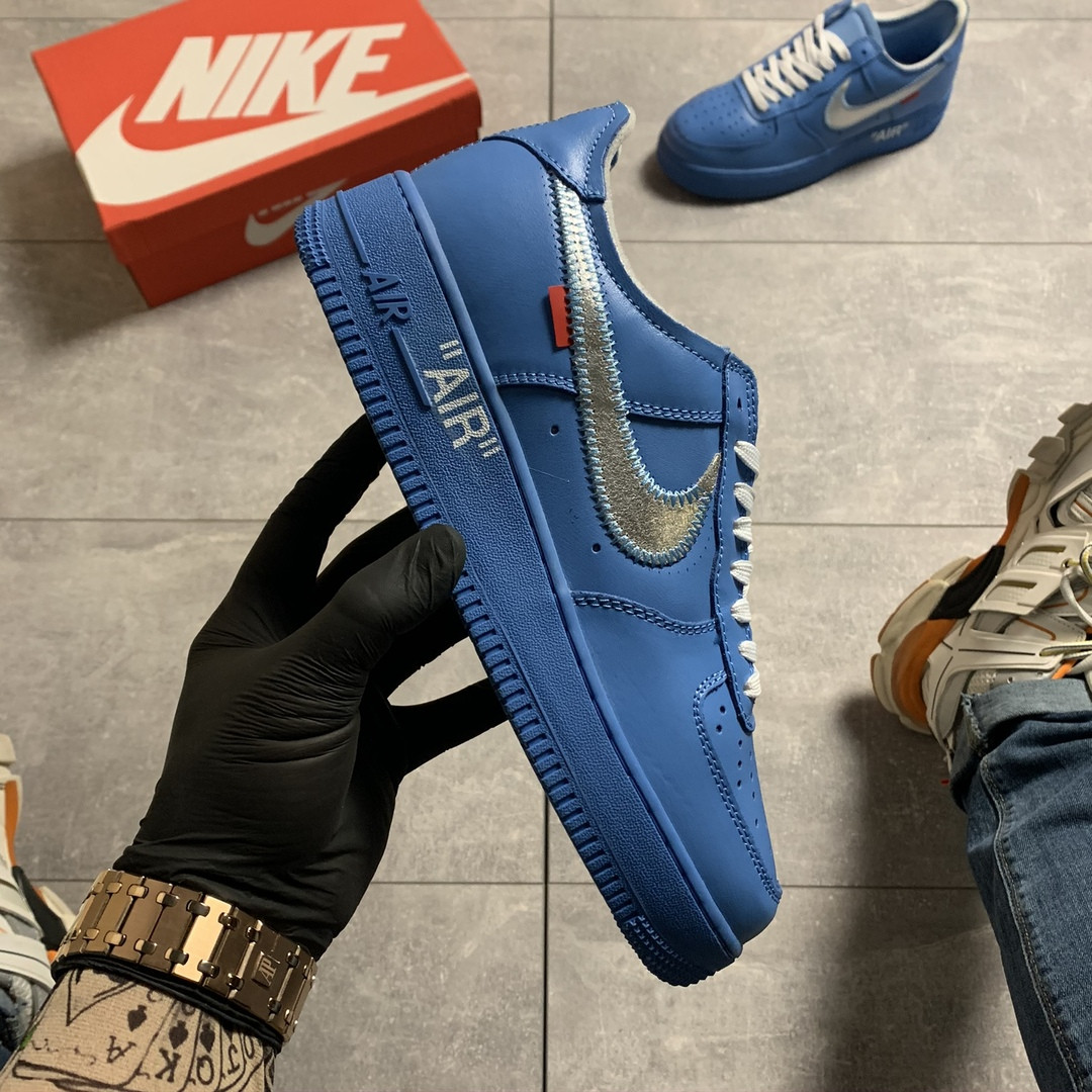 

Nike Air Force Low OFF-WHite Blue (Голубой)