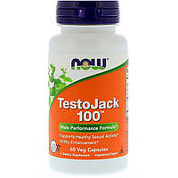 Репродуктивное Здоровье Мужчин ТестоДжек, TestoJack 100, Now Foods, 60 капсул