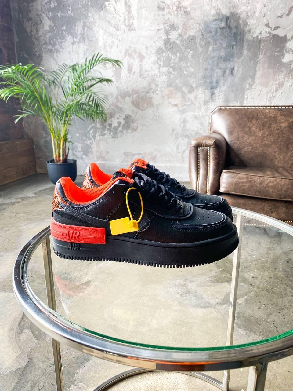 

Мужские кроссовки Найк AF1 Shadow "Black/Orange", Черный