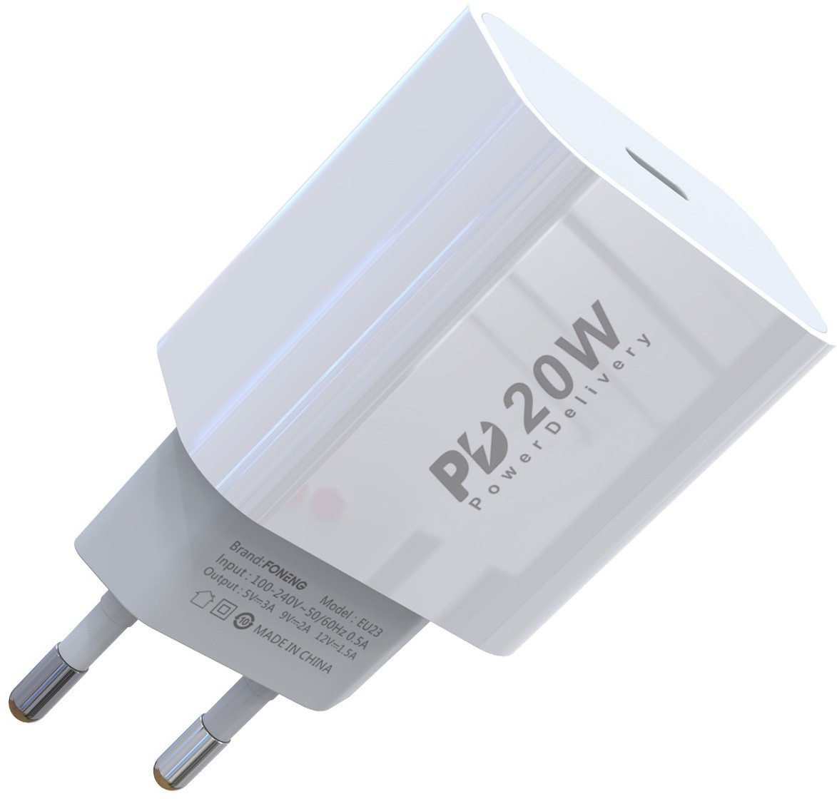 

Зарядное устройство FONENG EU23 (PD / 20W) - White, Whtie