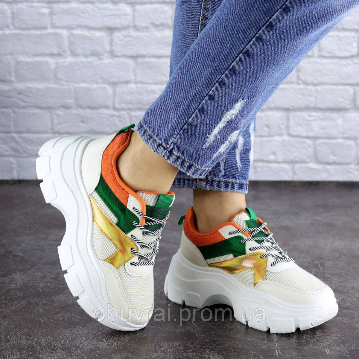 

Женские кроссовки Fashion Jeter 1753 37 размер 23 см Бежевый
