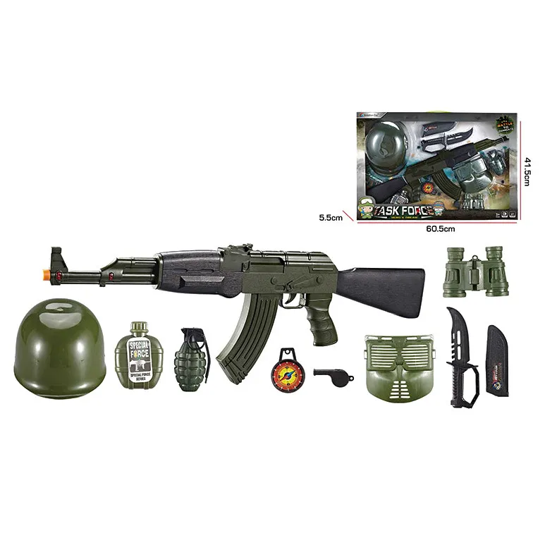 

Набор оружия Военный для игры мальчикам, модель F8528-7A, Черно-зеленый