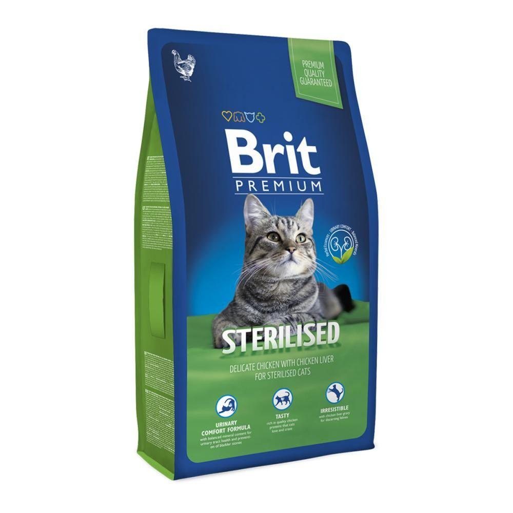 

Сухой корм Brit Premium Sterilized для стерилизованых кошек, с курицей, 8 кг + 1,5кг ПОДАРОК