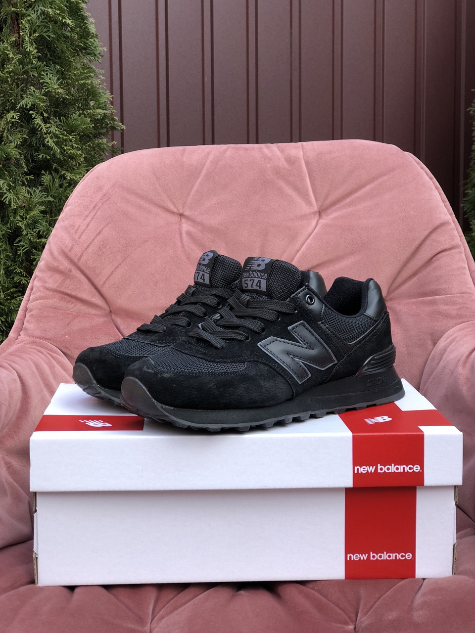 

Женские (подростковые) кроссовки New Balance 574,черные, Черный